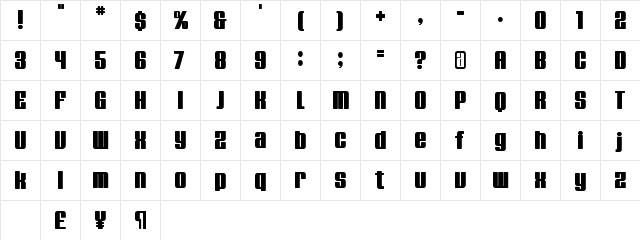 Softsoul Bold  glyph index
