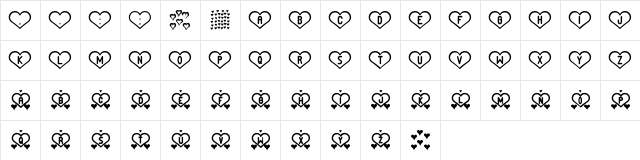 And Love st Regular  glyph index