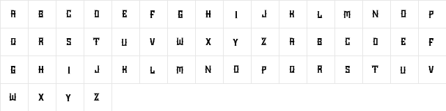 Chopper City Regular  glyph index