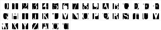 WaldoniNewTorsi Regular  glyph index