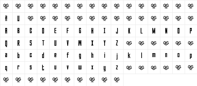 Sabuga Regular  glyph index