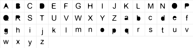 Bleach Stains Regular  glyph index