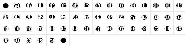JohannesButtons-02 Regular  glyph index