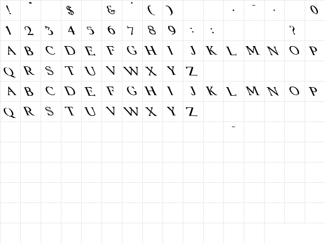 Night In The Ruts 5 Bold  glyph index