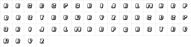 Sparrow Straight Italic  glyph index