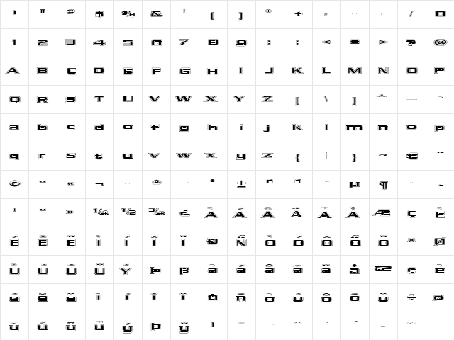 Kubra_Hollow Kubra_Hollow  glyph index