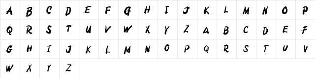 Bacar FREE Regular  glyph index