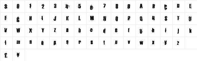 HipsterBike Regular  glyph index