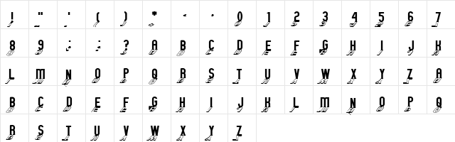 GM Exp Shadow outline Regular  glyph index