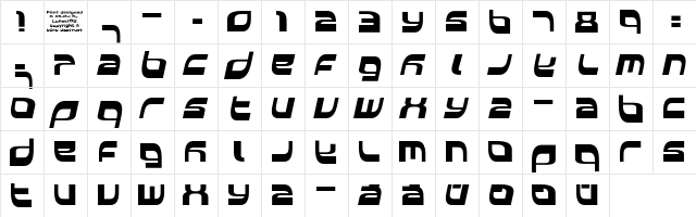 Elside Regular  glyph index