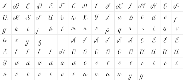 Photogenics Demo Regular  glyph index