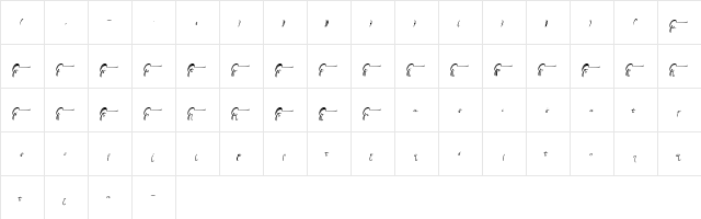 Galdr Regular  glyph index