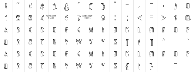 Kavri Regular  glyph index