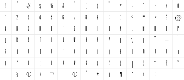 Apical Thin  glyph index