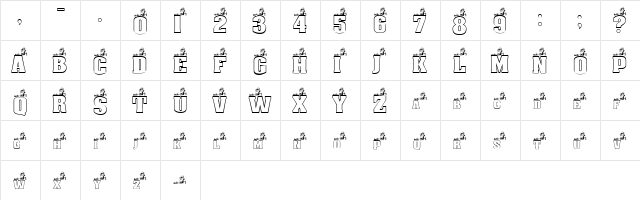 pf_aachen_telegraph Regular  glyph index