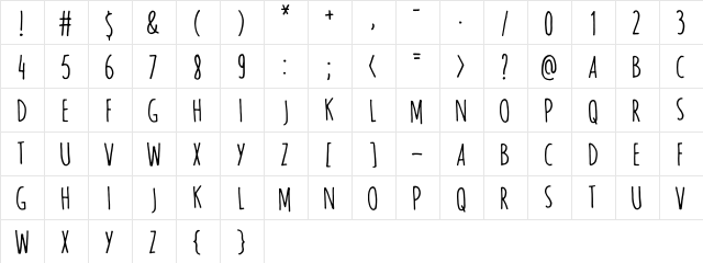 Playbook-Regular Regular  glyph index