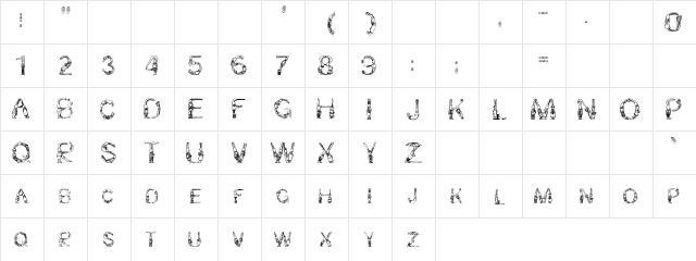 Easter Fun Regular  glyph index