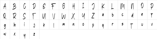 The Edensick FREE Regular  glyph index