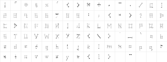 Pirate Regular  glyph index