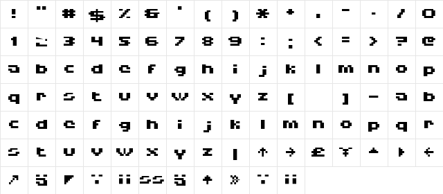 HISKYFLIPPERLOWBOLD Regular  glyph index