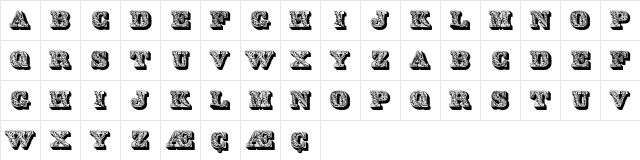 DS Lettres omb饳 orn饳 Regular  glyph index