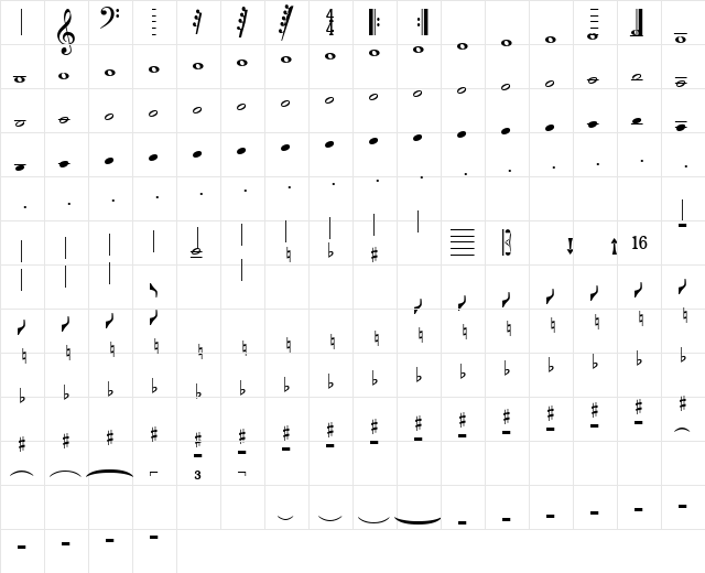 AlgoToolkit Regular  glyph index