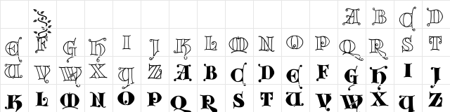 Kingthings Versalis Regular  glyph index