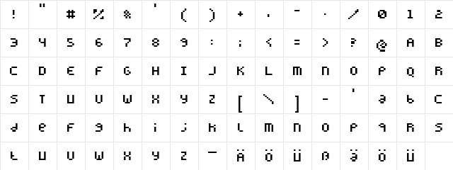 supercollider _small  glyph index