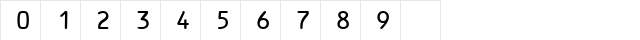 OCR-B-Digits Normal  glyph index