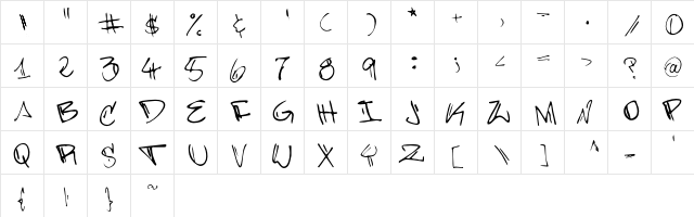 Barrack Regular  glyph index