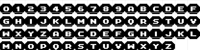 FFF Interface08b Regular  glyph index