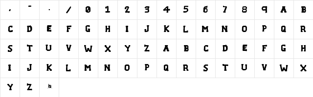 F... VERMONT Regular  glyph index