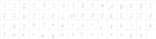 Greenland Light FREE Regular  glyph index