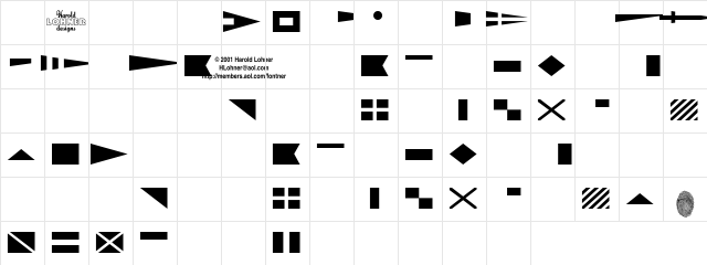 Maritime Flags Red  glyph index