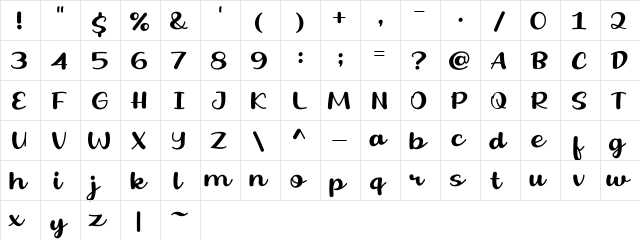 Fresh Olive Regular  glyph index