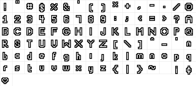 LipbyChonkOutline Medium  glyph index