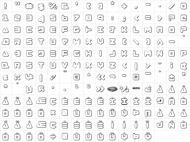 Zealot Outline Outline  glyph index