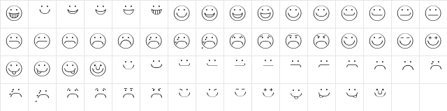 OnlyYousSSK Regular  glyph index