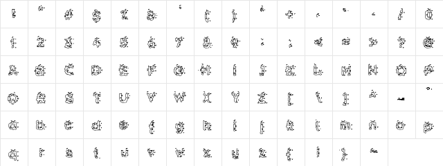 Hammeroid Hollow Regular  glyph index