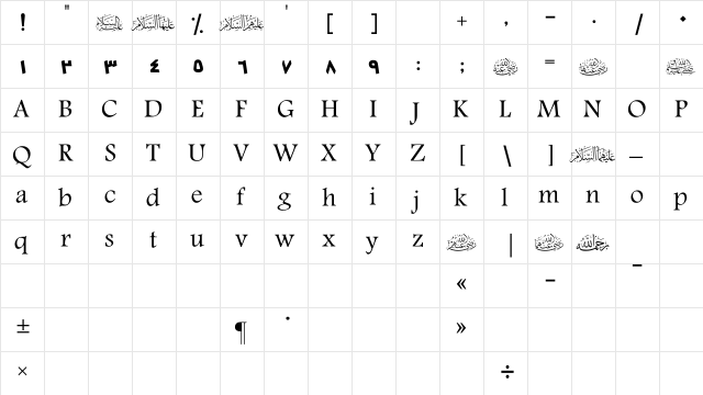 SC_TARABLUS REGULAR  glyph index