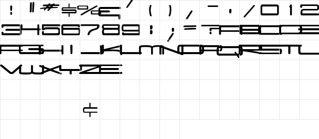 0 Lowered DNA Regular  glyph index