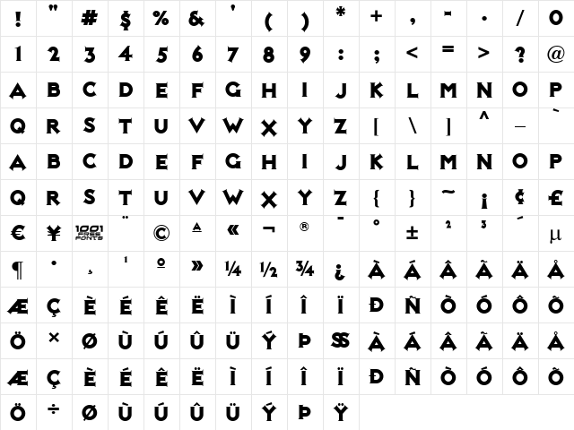 Not Mary Kate NF Regular  glyph index