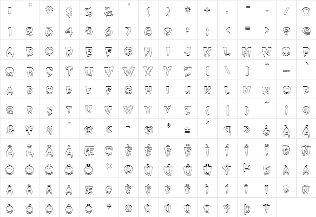 FZ UNIQUE 10 HOLLOW Normal  glyph index