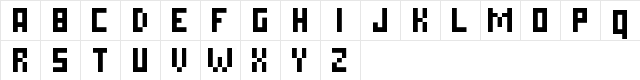 Simple Pixel Regular  glyph index