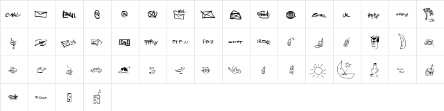 Imfornation Regular  glyph index