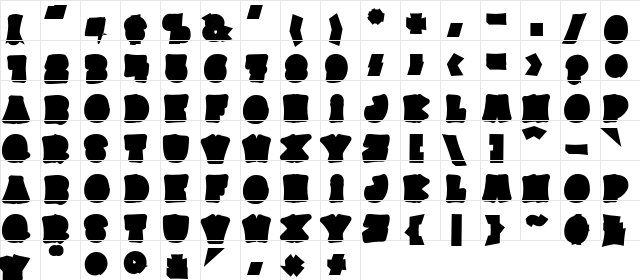 CHEESE ROLL EXT Regular  glyph index