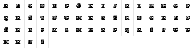 Chewed Regular  glyph index