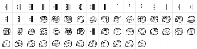 Wuuj Bold  glyph index