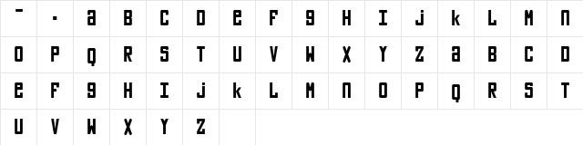 Vladimir Regular  glyph index