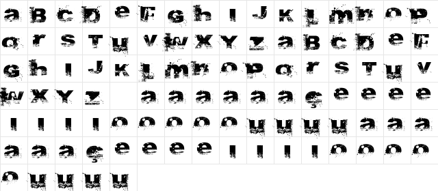 A bite__ Regular  glyph index